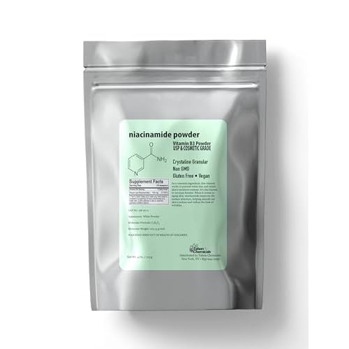 Pure Niacinamide Powder for Skin Care (Vitamin B3) DIY Niacinamide Serum, Niacin Powder (4 Ounce / 113 Gram) Cosmetic Grade