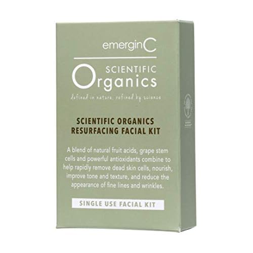 emergin C Scientific Organics Resurfacing Facial Kit - Single-Use Exfoliating Skincare Set for Removing Dead Skin Cells + Reducing Appearance of Wrinkles - DIY Facial Kit