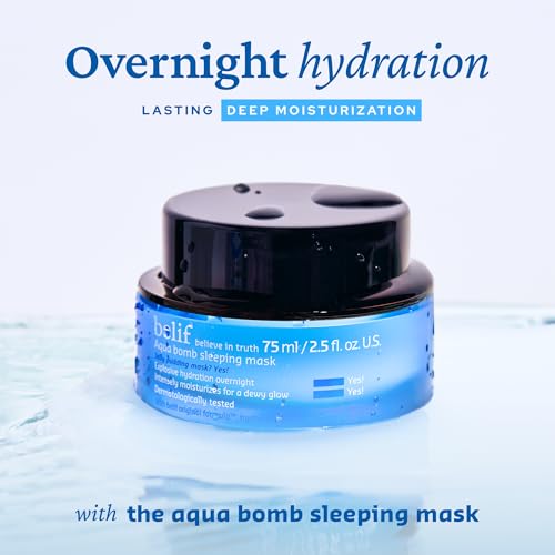 belif Vitamin E Jelly Overnight Mask ? Hydrating & Plumping Face Moisturizer with Red Algae & Jojoba Oil, Deep Repair for Glass Skin, Korean Sleeping Mask for Intense Hydration & Radiance, 2.53 fl oz