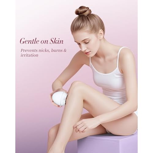 Electric Razors for Women - Magnetic 5D Floating Painless Shaver, Cordless Rechargeable Hair Remover, IPX6 Waterproof Wet Dry Shaving for Legs, Bikini, Face, Underarm, Arm (Pink, Glossy)