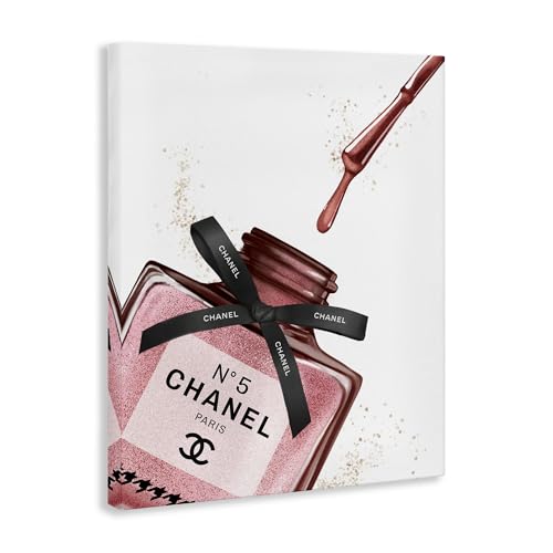 Stupell Industries Makeup Nail Polish Brush Drip Pink Fashion Design Canvas Wall Art, Multi-Color