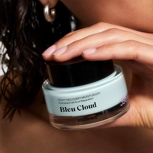 Provence Beauty Bleu Cloud Night Moisturizer ? Hydrating Night Cream for Face, Anti-Aging Nighttime Moisturizer for All Skin Types 2Fl Oz