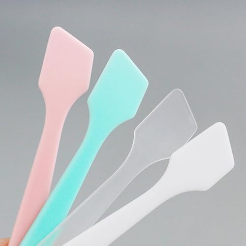 120 Pack Cosmetic Spatula, Small Plastic Spoon for DIY Facial Lip Mask, Face Cream, Body Lotion, Disposable Makeup Scraper, Multipurpose Mini Applicator for Mixing, Skincare, Sampling, Waxing