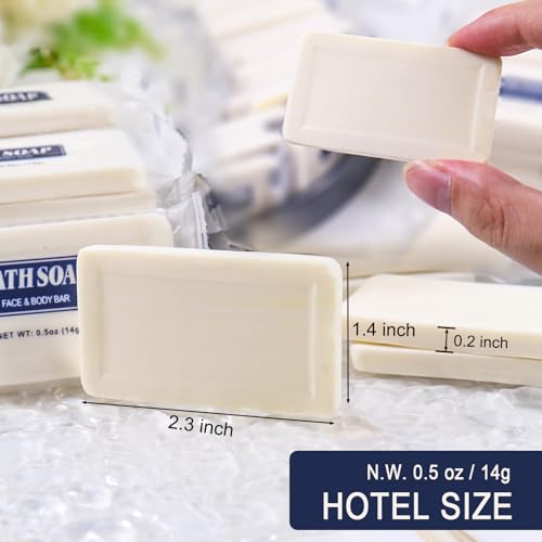 Bulk Bar Soap, 500 Pack Mini Soap Bars Bulk Individually Wrapped, 0.5 oz Travel Soap Small Hotel Soaps Travel Size Toiletries for Hotel Bathroom