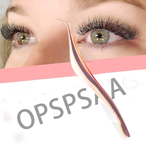 Stainless Steel Eyelash Applicator Tool ? Curved Lash Tweezers for Easy Eyelash Extension Application and Removal
