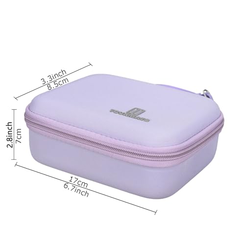 Hard Storage Case for MANSPOT Groin Hair Trimmer,Travel Box for Electric Ball Trimmer Pubic Trimmer Shaver(Case Only) (Purple)