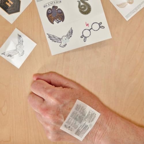 Harry Potter Hogwarts United Plastic Party Tattoos - 2" x 1.75" | Assorted Design | Pack of 24