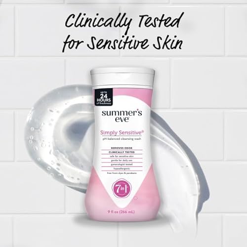 Summers Eve Cleansing Wash, for Sensitive Skin, Simply Sensitive 9 Oz (Pack of 3)