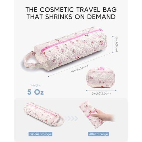2Pcs Soft Hair Tools Travel Bag Quilted Carrying Case for Shark Hair Air Wrap Dryer Case Cosmetics Toiletry Organizer, Gift for Women (Leopard)