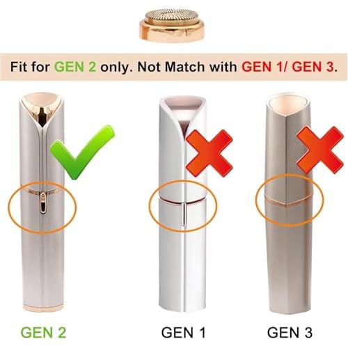 6 Pack Gen2 Replacement Heads for Flawless Facial Hair Remover Replacement Blades for Finishing Touch Flawless Hair Removal