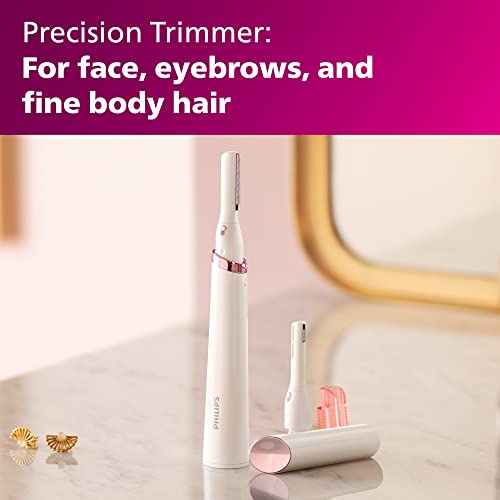 Philips Beauty Women's Bikini Trimmer and Precision Trimmer Special Edition Bundle, BRT387/90,Pink and White