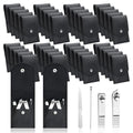 50 Sets Finger Nail Clipper Set Bulk,4 in 1 Black Adult Stainless Steel Travel Manicure Kit with Case Individually Wrapped Nail Clippers Bulk for Homeless,Hotel,Charity