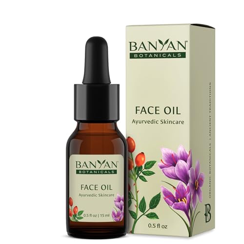 Banyan Botanicals Face Oil ? Luxurious Ayurvedic Face Oil ? Clean Skincare with Rosehip Oil and Jojoba Oil for Skin that Glows ? 0.5 oz ? Non-GMO, Cruelty Free, Paraben & Phthalate Free