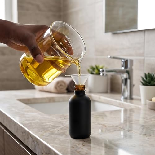 12Pack 2oz Black Glass Pump Bottles, 60ml with Black Pump, Empty Refillable Travel Small Container For Lotion Cream Essentil Oil Shampoo (60mlpumpBLK)