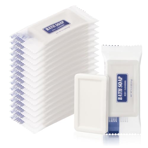 Travel Size Bars Soap in Bulk, Individually Wrapped 0.5 oz Mini Small Body Hand and Face Soaps Toiletries Amenities for Hotel, Shelter/Homeless/Nursing Home/Charity/Motel/Guest Bathroom (30)