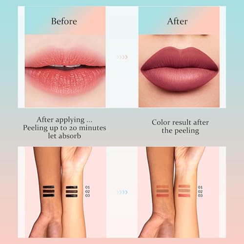 aopoka Peel Off Lip Liner Stain Velvet Tint ? Long-Lasting, Moisturizing, Non-Sticky Matte Lip Lacquer, Highly Pigmented, Smudge-Proof Liquid Lipstick Makeup #Purple