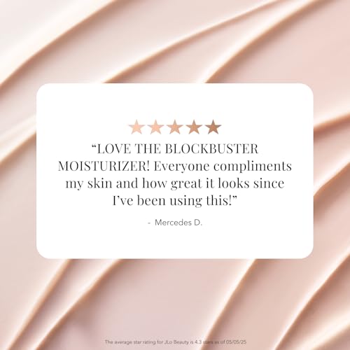 JLO BEAUTY Hydrating Face Moisturizer Cream, Hyaluronic Acid & Peptide Infused Skin Care, Moisturizer Face Cream for Women, Day & Night Formula to Visibly Smooth Fine Lines, That Blockbuster, 1.7 Oz
