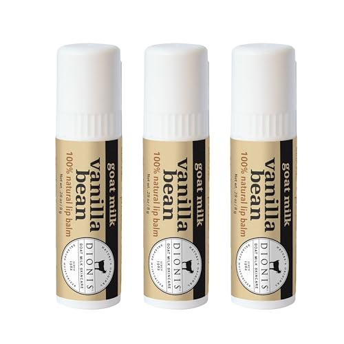 Dionis Goat Milk Lip Balm Vanilla Bean 0.28 oz (Pack of 3)