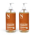 Dr. Natural Castile Liquid Soap, Almond, 2 pc - Sulfate-Free, Paraben-Free, Cruelty-Free Multi-Purpose Soap with Shea Butter, Coconut Oil, Olive Oil