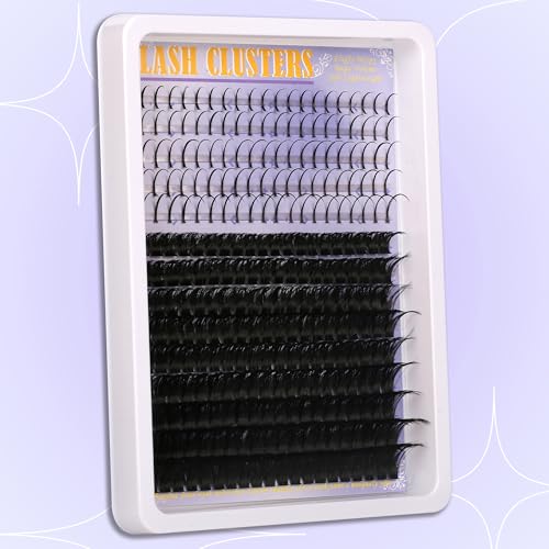 Lash Clusters 100D Lash Spikes Eyelash Clusters Volume 260pac Long 10-19mm Individual Lashes DIY Spiky Lash Extension Mega Cluster Eyelash Extensions Mink Strips Lashes Thick