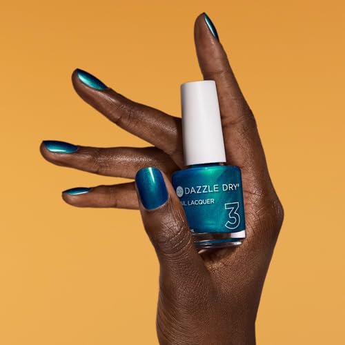 Dazzle Dry Nail Lacquer (Step 3) - Speed Boat - An aquamarine mermaid blue. Full coverage metallic. (0.5 fl oz) (Pack of 2)