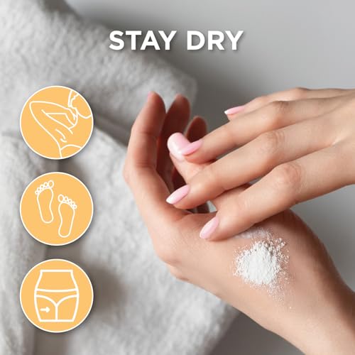 HealthWise Medicated Body Powder | .15% Menthol | Talc Free | Anti-Itch Healing Relief | Cools Skin | Absorbs Moisture | 10 oz (283g)