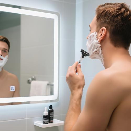 Razor Handle Only Compatible with Gillette Mach 3- Ergonomic Metal Handle, Reusable for Superior Shaving(Handle Only,No Blades)