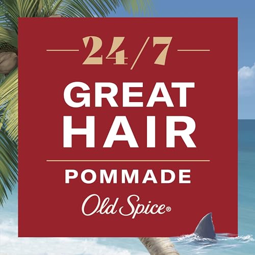 Old Spice Hair Styling Fiji Pomade for Men Flexible Hold Low Shine, 2.22 oz (Packaging May Vary) (Pack of 2)
