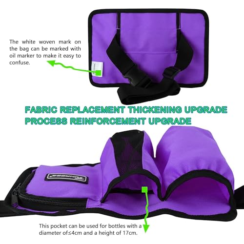 Tuhaoge Massage Bottle Bag Massage Oil Holster Lotion Holster Massage Therapist Massage Oil Holster Massage Lotion (TH3KD-Purple)