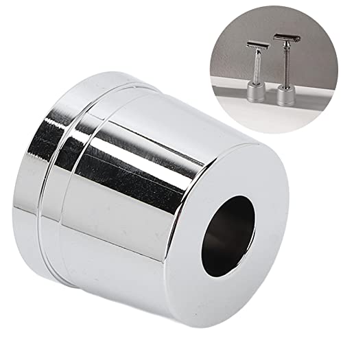 Dioche Safety Base Holder Wide Opening Alloy Universal Men Shaving Brush Drying Stand Safety Holder Large Opening Large Diameter Alloy Men's Shaving Holder