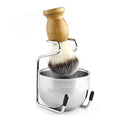 Anbbas Shaving Brush Synthetic Badger Hair Wood Handle,Stainless Steel Shaving Stand and Bowl,Perfect for Men Wet Shave