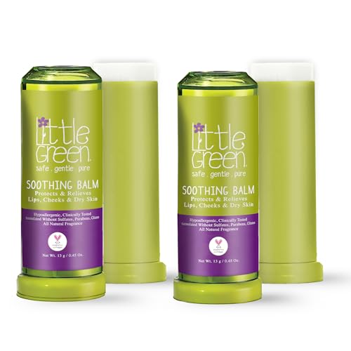 Little Green Soothing Balm, Moisturizing Balm for Baby and Kids Chapped Lips, Cheeks & Dry Skin