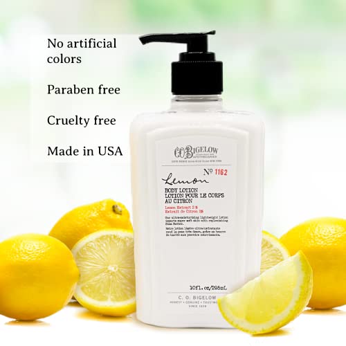 C.O. Bigelow Apothecary Duo Handcare Gift Set, Lemon Hand Soap & Body Lotion, Liquid Hand Wash & Moisturizing Body Lotion, Set of 2, 10 Fl Oz