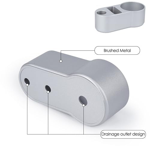 Linkidea Aluminum Men's Shaving Razor Stand Holder, 0.5" (14mm) Diameter, Brush & Blade Organizer, Compatible with Merkur MK-34C, MK-23C, Vikings Blade the Chieftain (Silver)