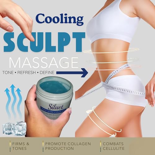 SILUET Cryo Cold Gel ? Refreshing Body Gel with Herbal Extracts ? Cooling & Firming Sensation ? 16 oz Jar