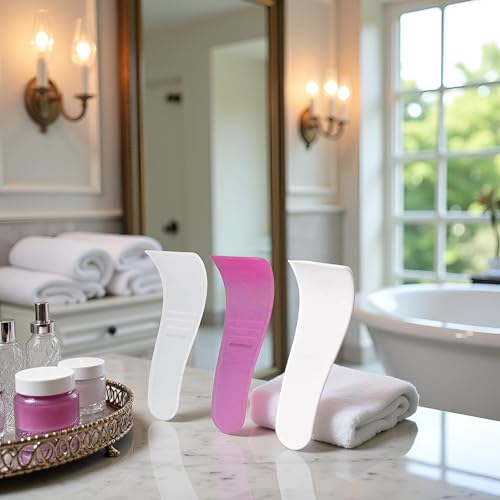 3Pcs Hair Wax Cleansing Spatulas, Sticks Mask Scraper,Non-Stick Wax Spatulas Hair Removal Waxing, Waxing Applicator, Depilatory Creams Removal Beauty Tools Shave and Hair Removal
