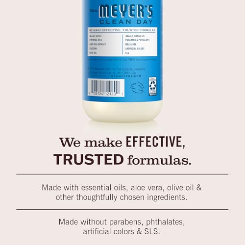 Mrs. MEYER'S CLEAN DAY Hand Soap, Blueberry Scent, 12.5 Fl Oz Bottle - 3 Pack