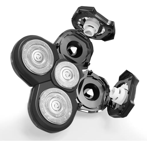 Telfun Universal 5 Blade Replacement Heads for Mainstream Shaver Brands, Washable Shaver Blade Heads Replacement, Easy Install