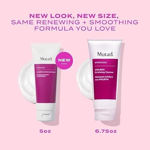 Murad AHA/BHA Exfoliating Cleanser - Triple-Action Cleansing Exfoliator with Salicylic, Lactic, & Glycolic Acids - Creamy Face Wash Removes Dull, Dry Skin for Smoother, Softer Skin