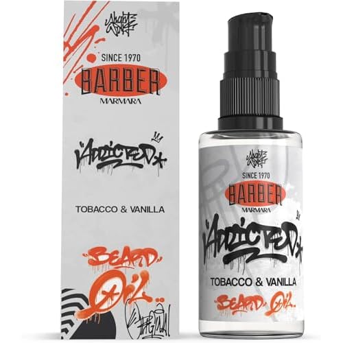 Barber Marmara Tocacco & Vanilla Beard Care and Styling Set Ultimate Beard Box Beard Care Set Including Beard Oil, Beard Shampoo & Beard Wax Gift Idea for Men Beard Care & Styling Set