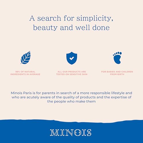 MINOIS PARIS Gentle Cream for Newborn and Kids | Face and Body Lotion Cream Made in France with Shea Butter, Sweet Almond, & Orange Blossom | Organic for Sensitive Skin, Toddler Moisturizer 3.4 fl oz