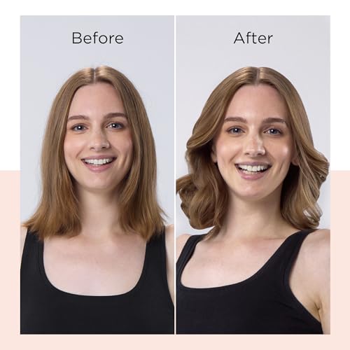 REVLON New and Improved SmoothStay Coconut Oil-Infused Heated Hair Styling Brush | 1¡± Barrel for Voluminous, Shiny Results (Black/Red)