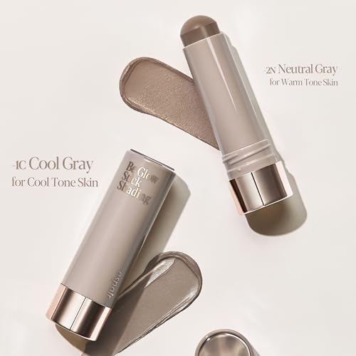 Espoir Be Glow Shading Stick Contour #2 Cool Gray¦¢Creamy Solid Texture & Smooth Gliding on Face with Hyaluronic Peptide, Well-Blending and Seamless Contouring for Daily Makeup, Natural Color