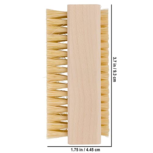 Redecker Tampico Fiber Nail Brush with Untreated Maple Wood Handle, Set of 2, 3-3/4 Inches