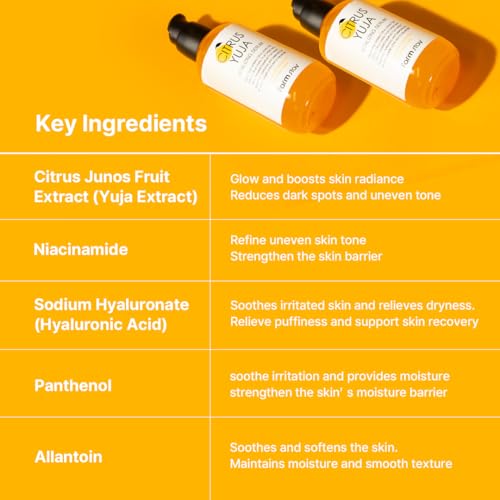 FARMSTAY Citrus Yuja Vitalizing Serum ? Vitamin C Glowing Serum with Niacinamide for Dry & Sensitive Skin, Moisturizing & Rejuvenating Radiant Skin Care, Korean Skin care, for Women & Men, 3.38 fl oz