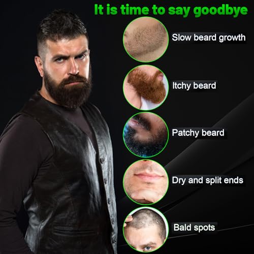 Beard Butter-Maximum Concentration Biotin,with Castor Oil and Argan & Jojoba Oils, Promotes Beard Growth, Styles, Strengthens & Softens Beards ,Unruly Beards While Relieving Itch,2 Ounce*2(2 Pack)