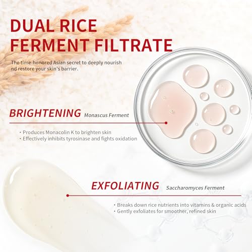 Peeling Shot Glow Rice Exfoliant Ampoule, 5% Complext Acid Gentle Exfoliating Serum with Salicylic Acid, Brightening and Smoothing for Sensitive Skin