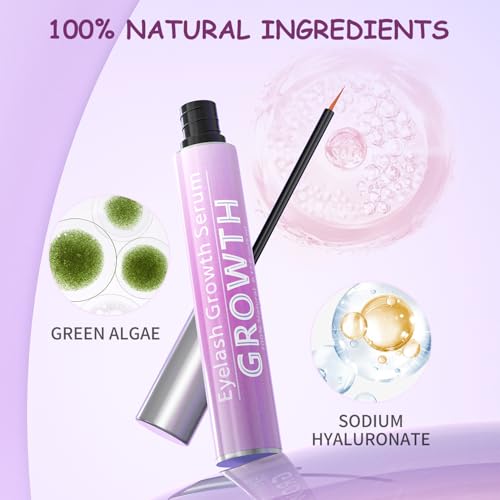 Eyelash Growth Serum with Natural Formula Advanced Lash Enhancing Serum for Longer,Thicker,Fuller Looking Lashes Gentle & Vegan for Eyelash Growth 0.17 Fl Oz (5mL)