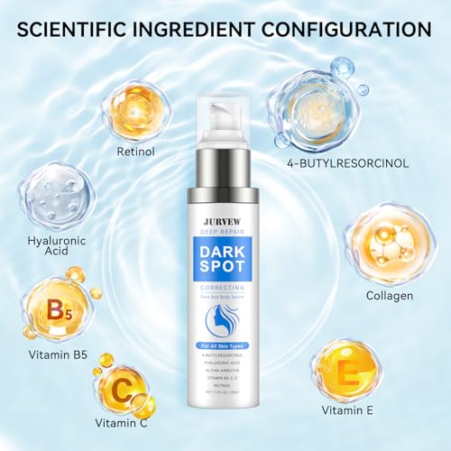 Dark Spot Remover Face and Body, Dark Spot Corrector Cream for Age Spot Sun Spot Melasma Freckles, Rapid Corrects Uneven Skin Tone, with Hyaluronic Acid and Retinol for Women and Men