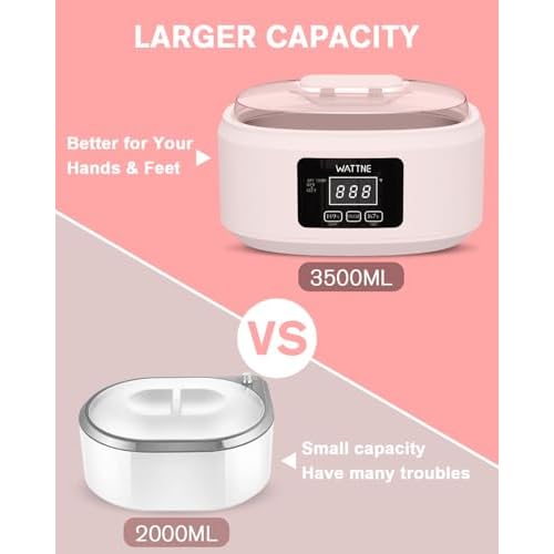 Paraffin Wax Machine for Hand and Feet -Paraffin Wax Warmer Moisturizing Kit Auto-time and Keep Warm Paraffin Hand Wax Machine for Arthritis (Pink)